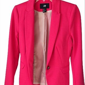 H&M Pink Fitted Blazer